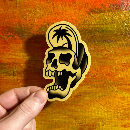 Surfer Skull | Waterproof Sticker