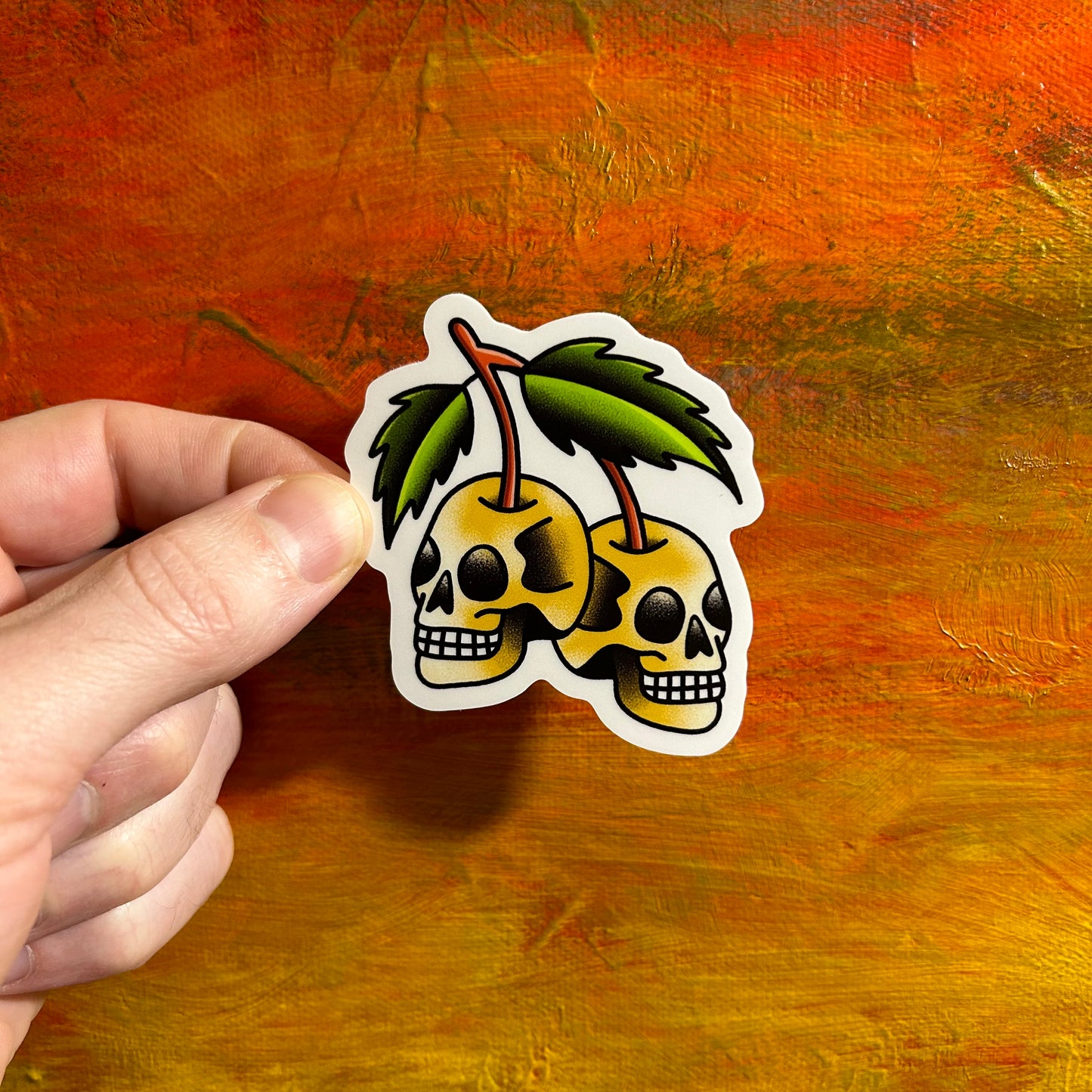 Cherry Skulls | Waterproof Sticker