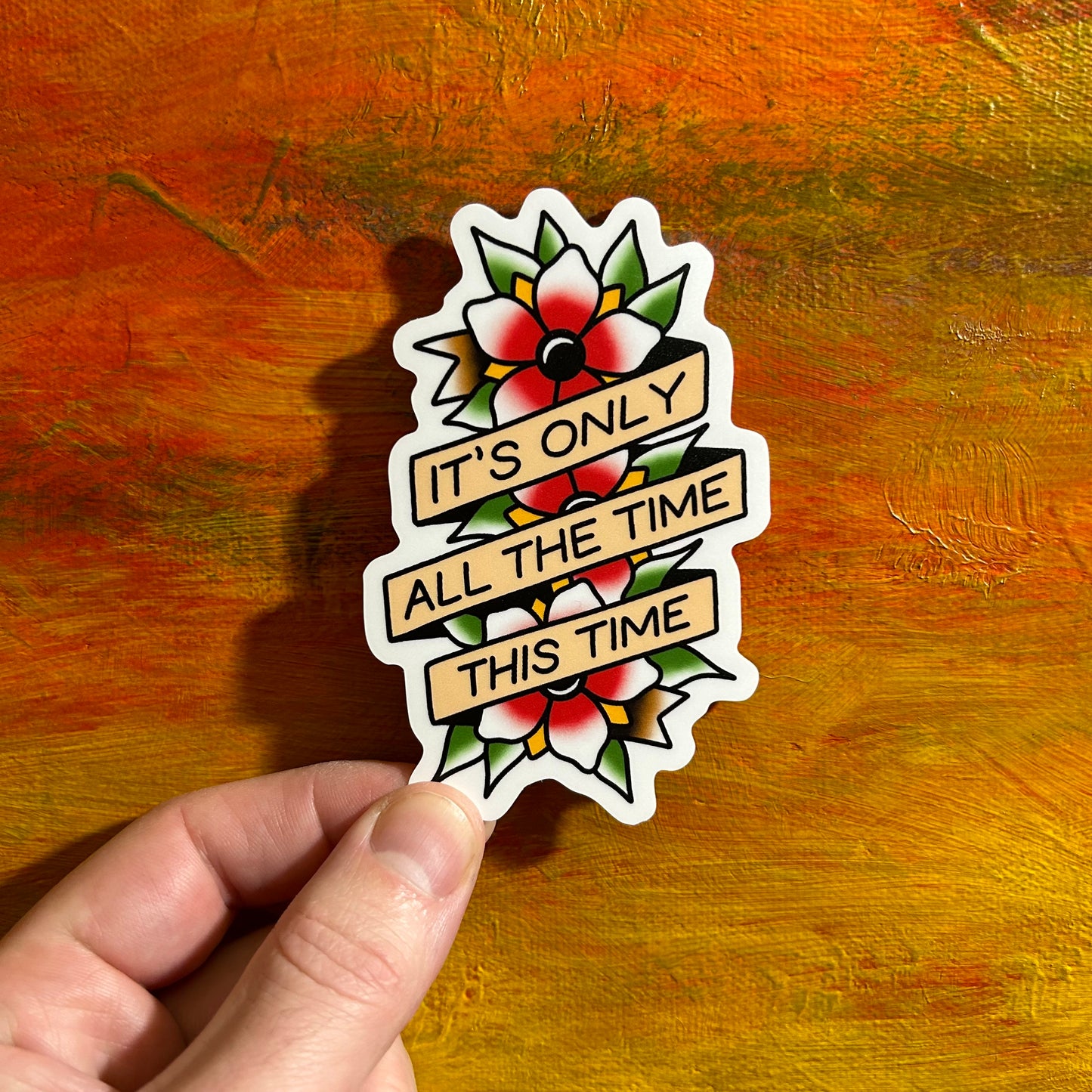 It’s only all the time this time | Blink 182 Lyrics Waterproof Sticker