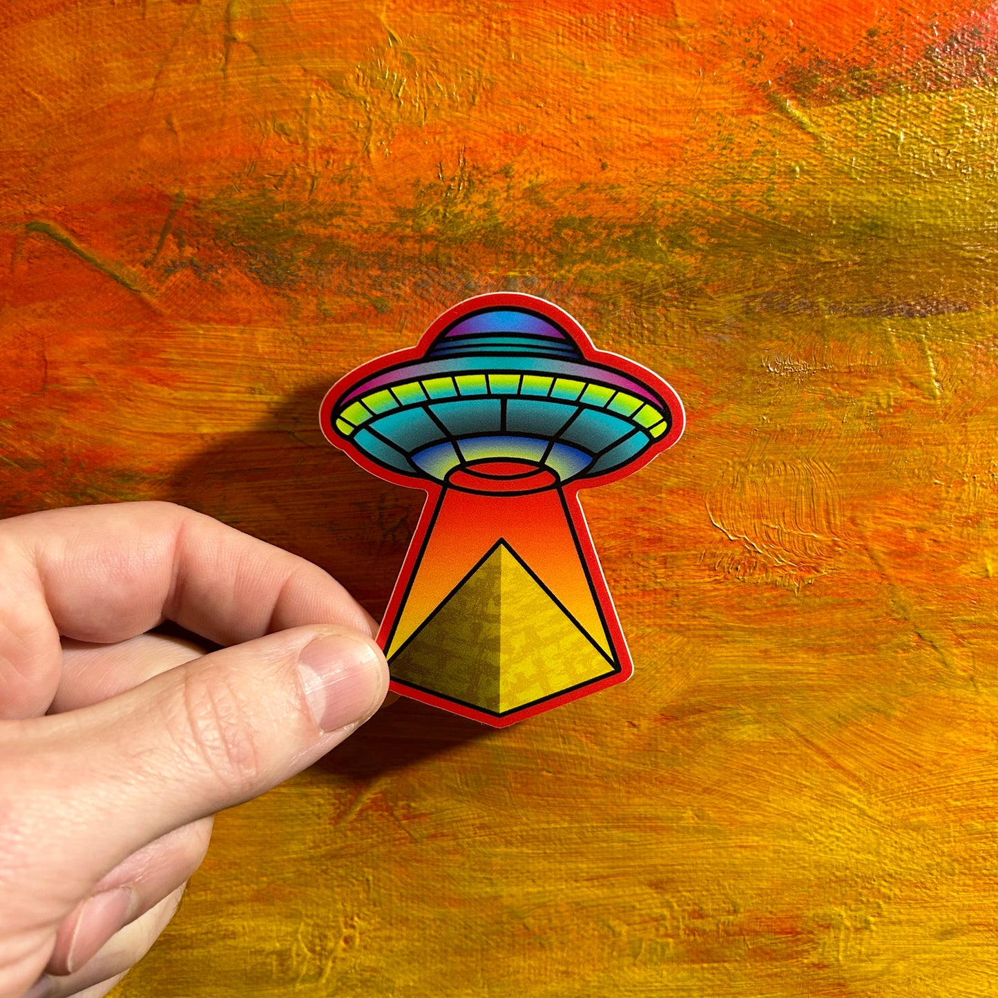 UFO Pyramid | Waterproof Sticker