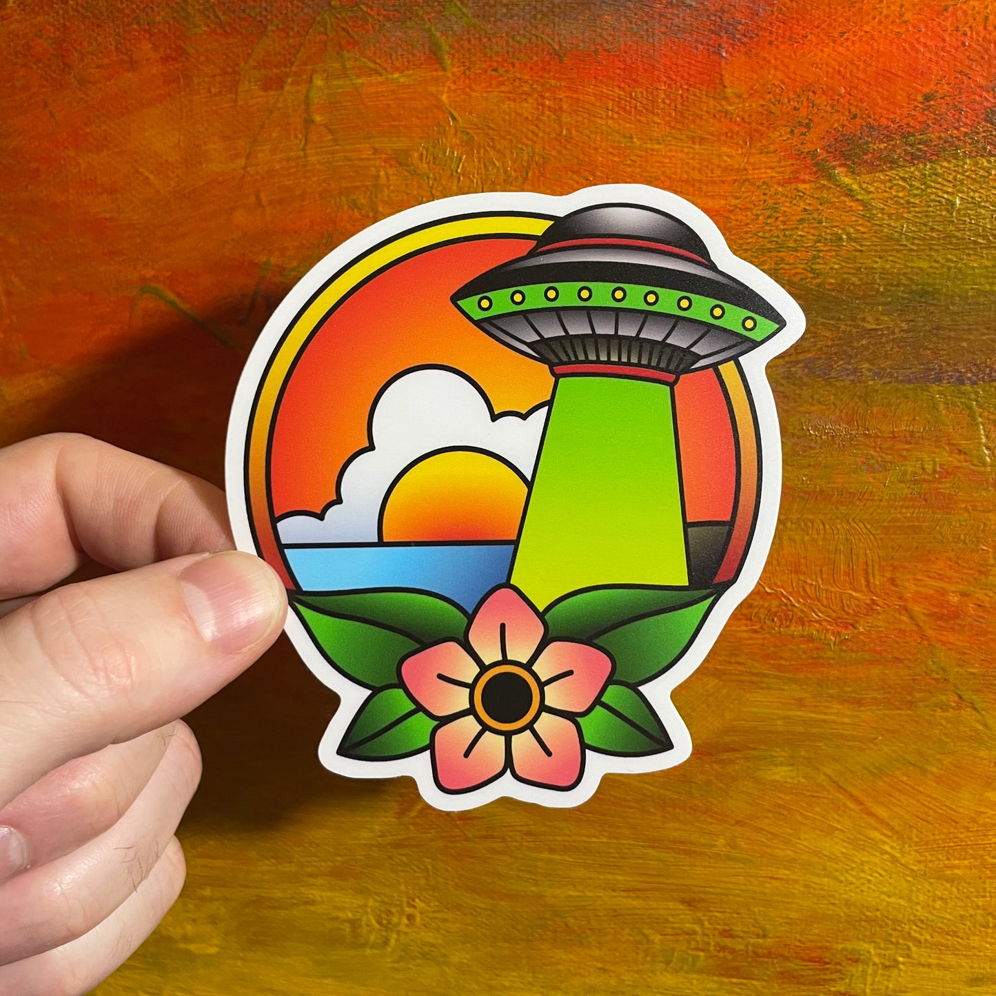 Tropical UFO #2 | Waterproof Sticker