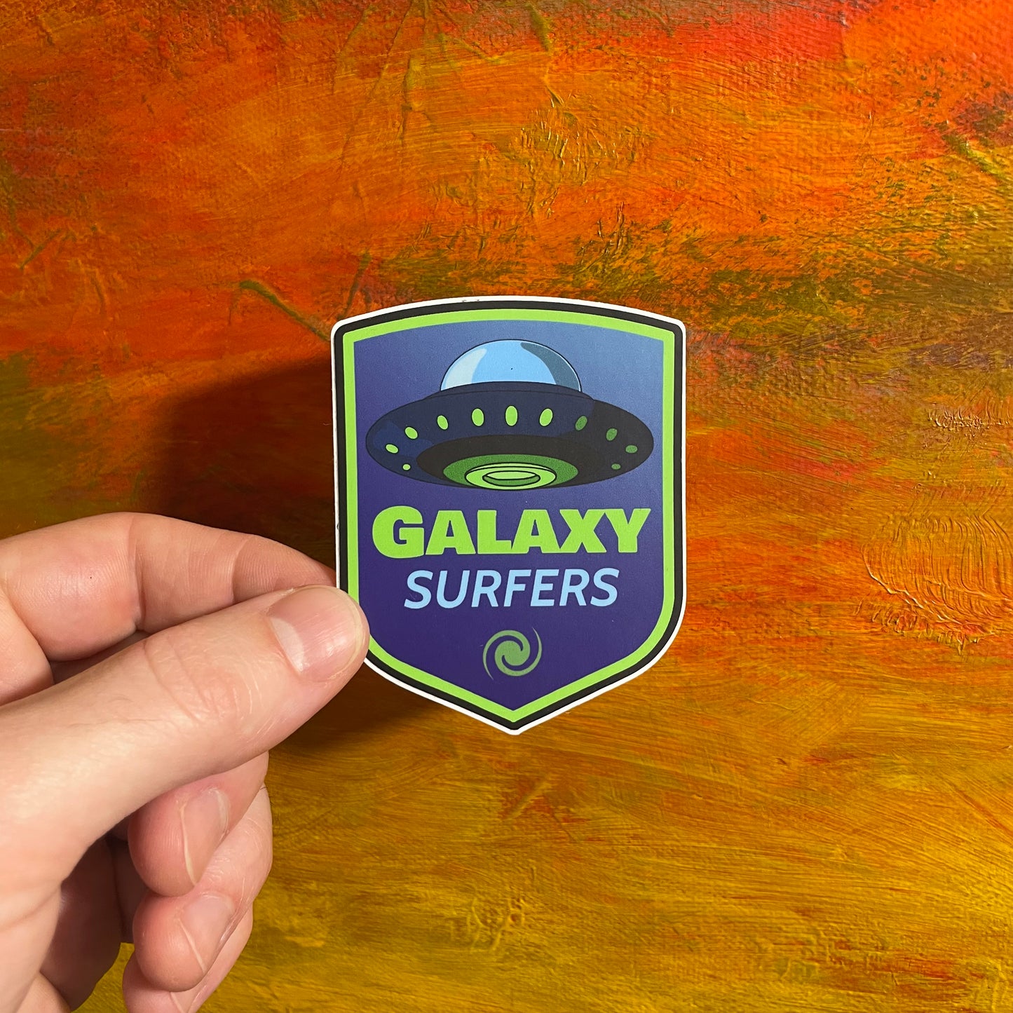 Galaxy Surfers | Waterproof UFO Sticker