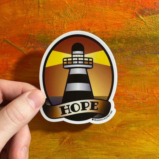 Hope Lighthouse | Tattoo Waterproof Sticker