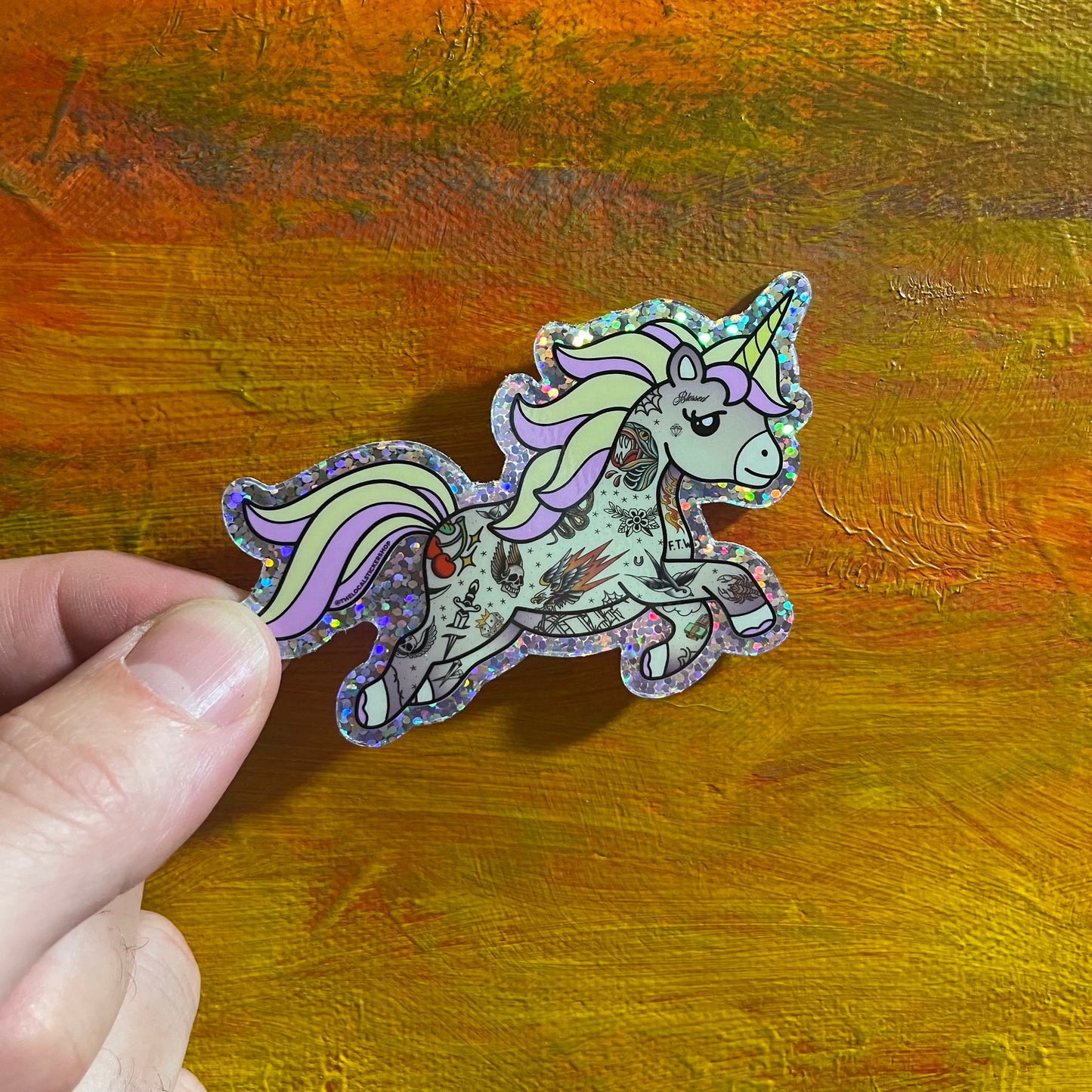 Tattoo Unicorn | Waterproof Sticker